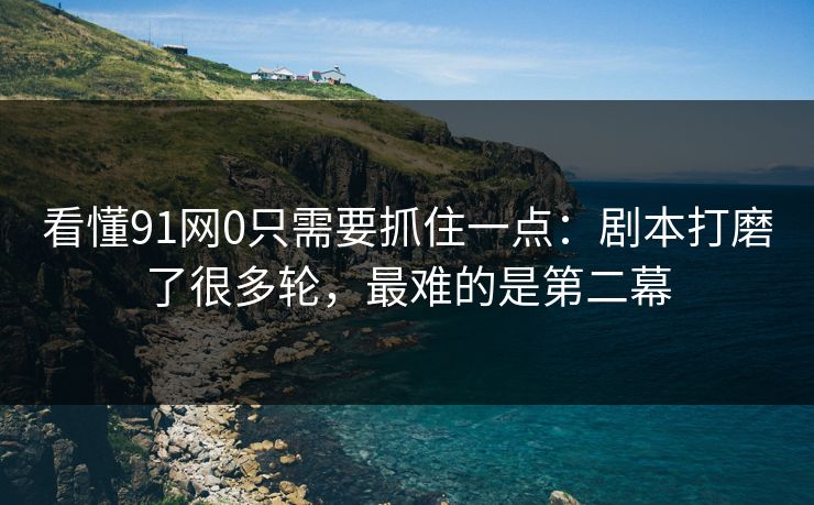 看懂91网0只需要抓住一点：剧本打磨了很多轮，最难的是第二幕